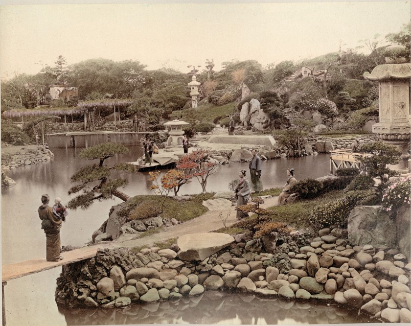 Kusakabe Kimbei (attr.), Il Parco del Principe Hotta a Tokyo, ante 1893